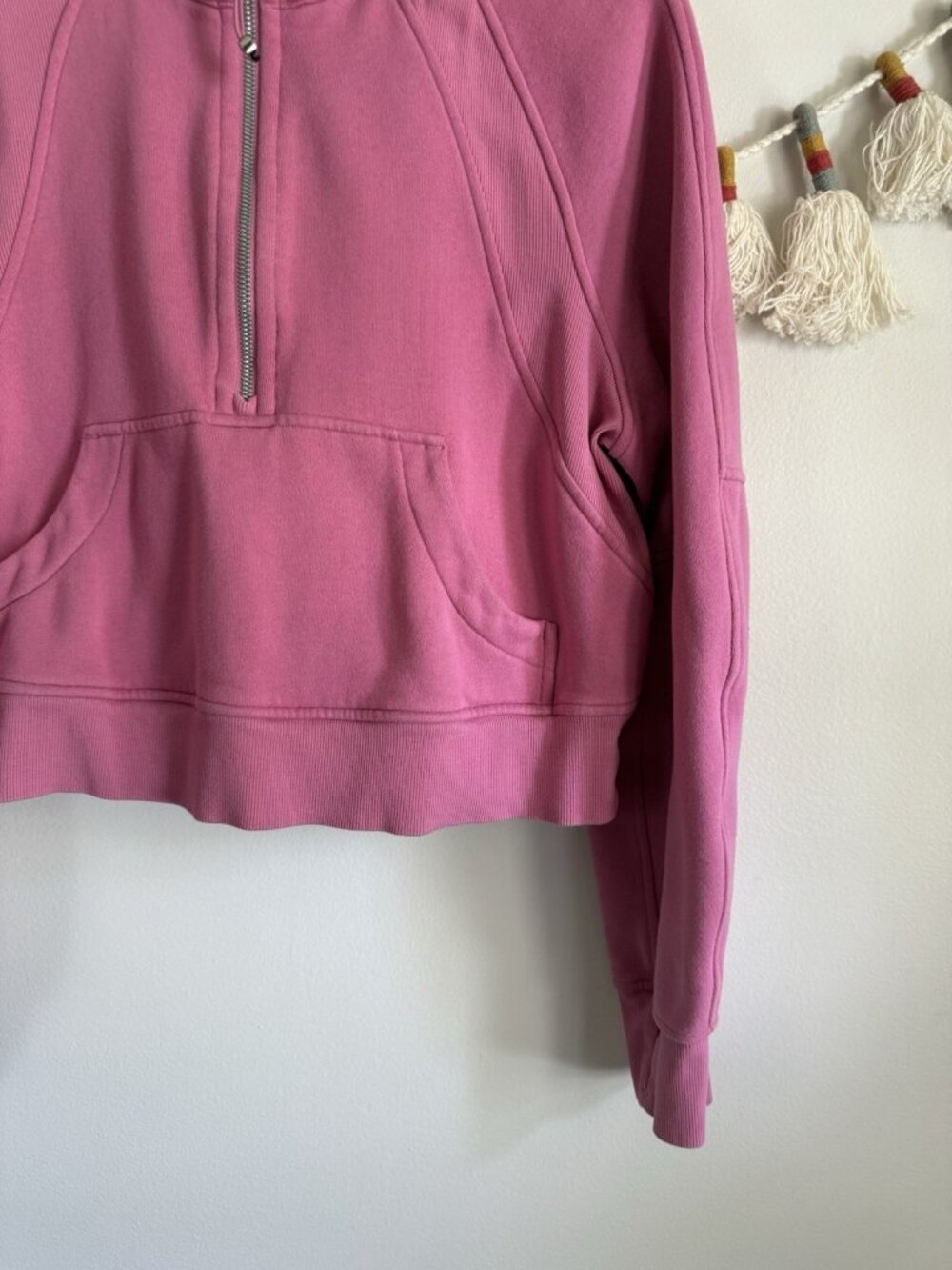 Lululemon Scuba Oversized Half Zip Hoodie Pink Casual Pilates Loungewear XS/S - Picture 5 of 8